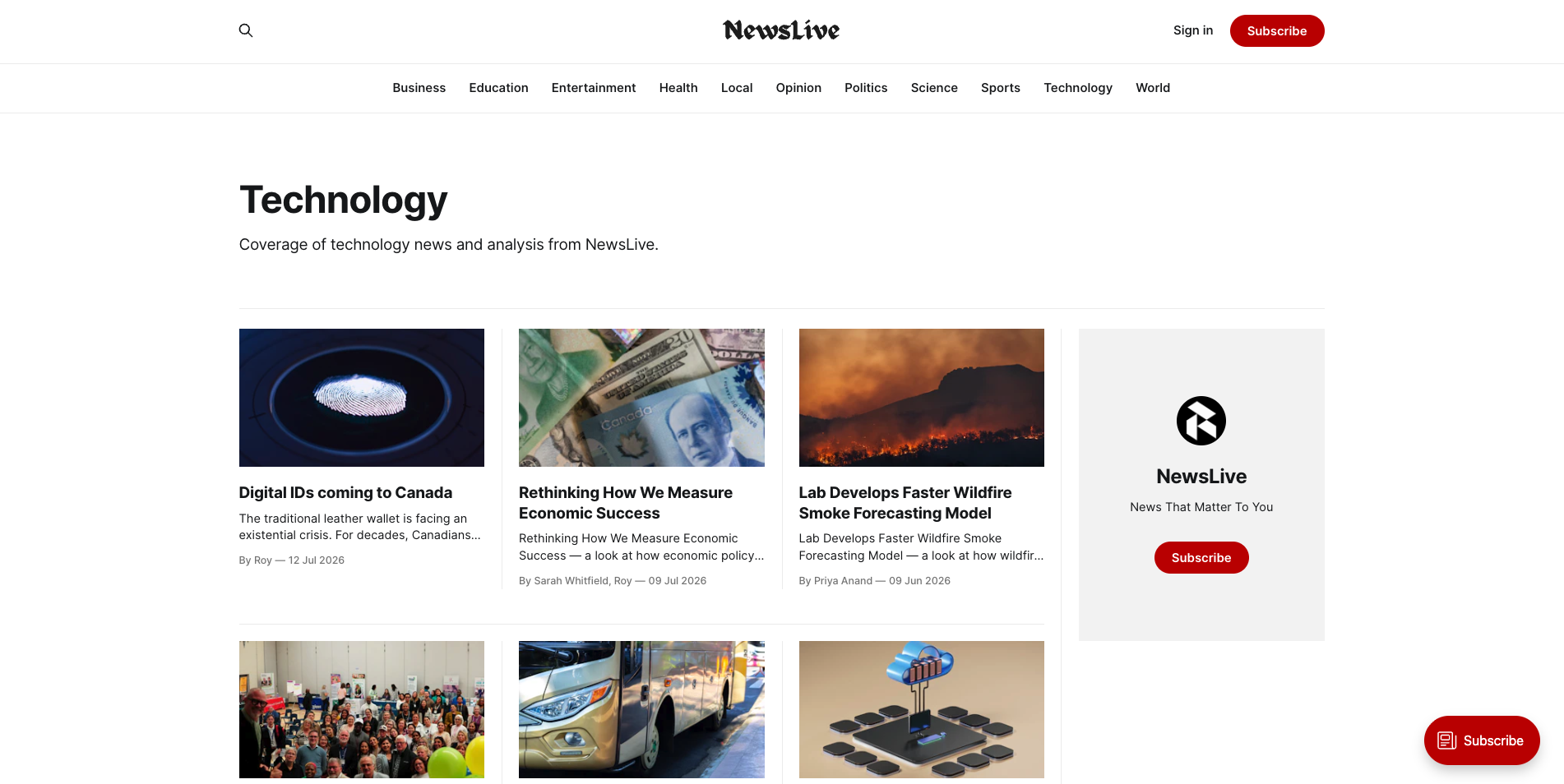 A category archive page for a specific topic, showing the clean header description and a grid of related articles beneath it